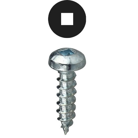 Dottie Sheet Metal Screw Kit, Zinc Plated Finish, Carbon Steel, Pan Head Square Drive 10TR